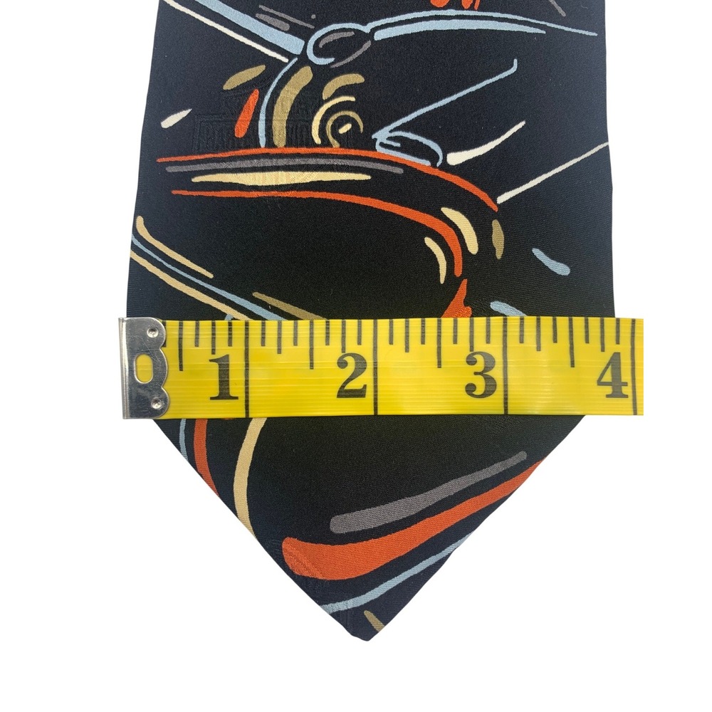 Ralph Marlin & Co. Harley Davidson Abstract Graphic Silk Necktie Mens Short 56"L - Picture 8 of 8